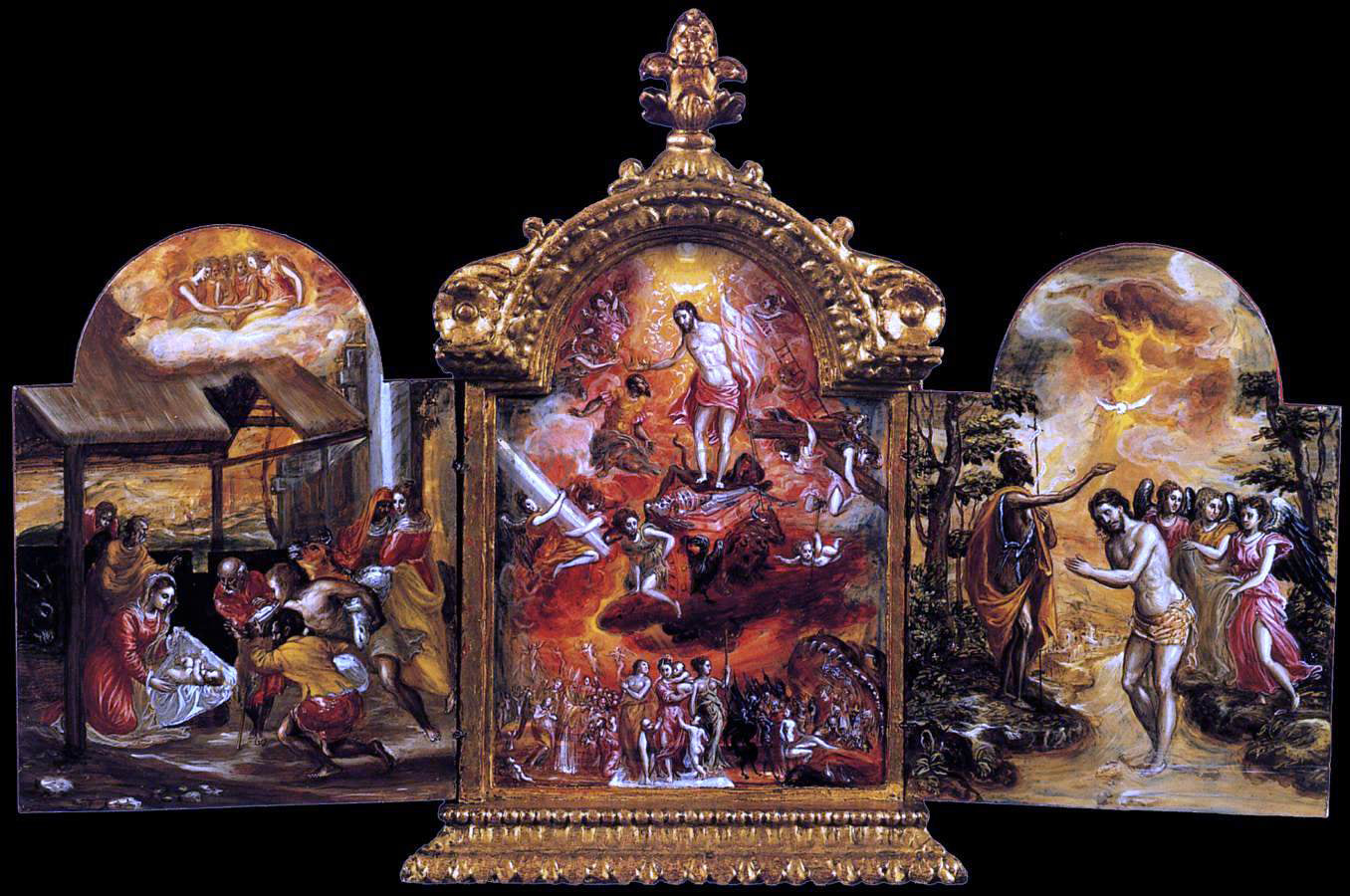 El Greco The Modena Triptych (front panels) - Canvas Print