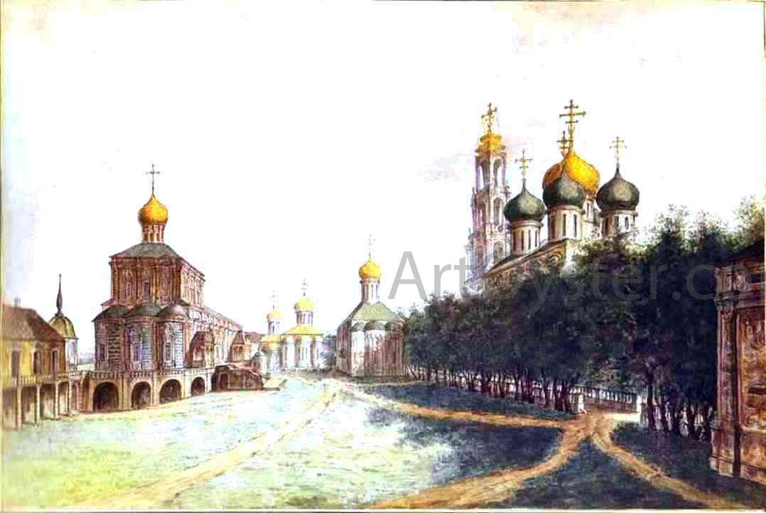 Fedor Yakovlevich Alekseev The Monastery of Trinity and St. Sergius - Canvas Print