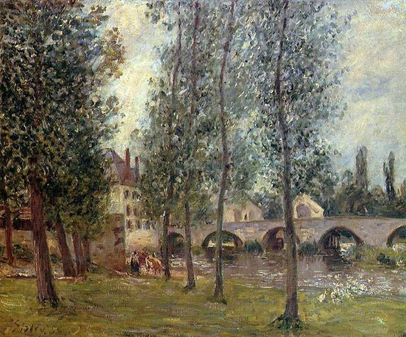 Camille Pissarro The Moret Bridge - Canvas Print