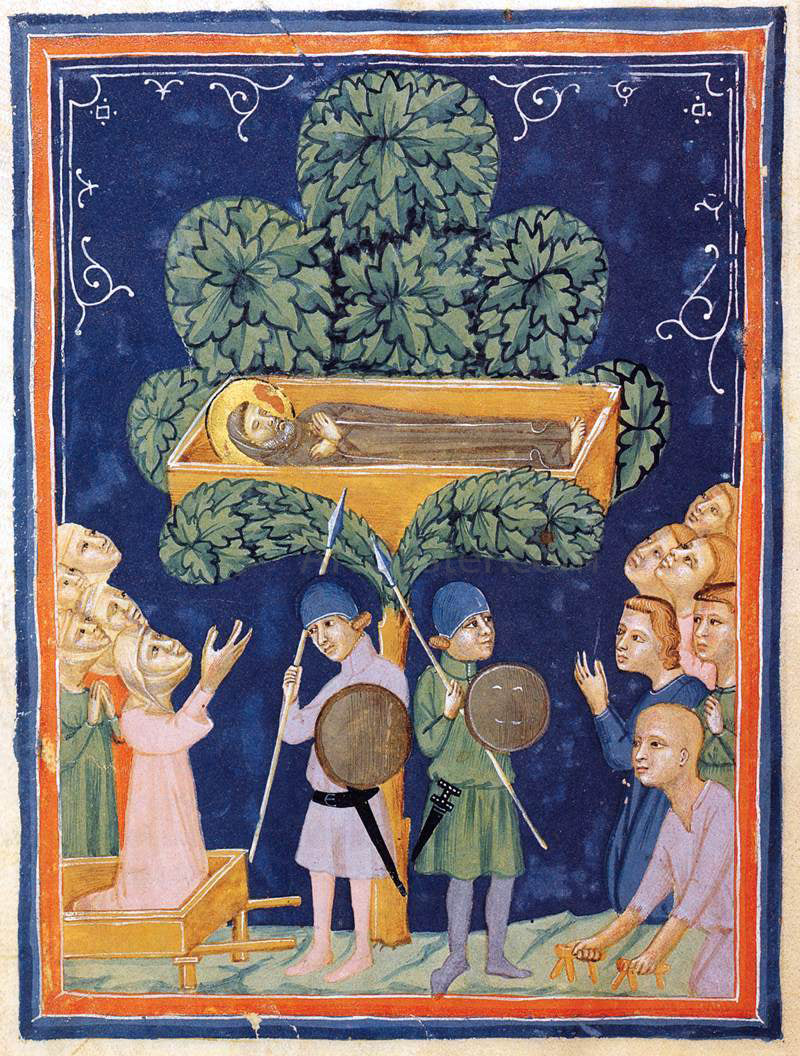 Pacino Di Bonaguida The Morgan Codex (Folio 37) - Canvas Print