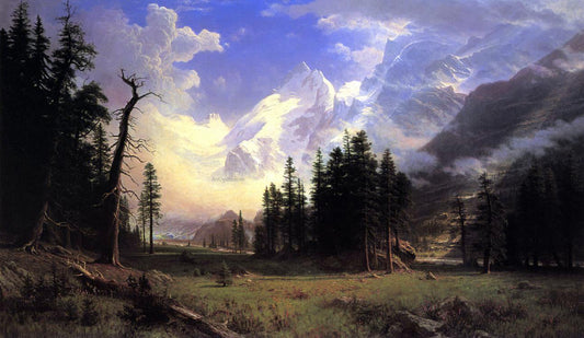Albert Bierstadt The Morteratsch Glacier, Upper Engadine Valley, Pontresina - Canvas Print
