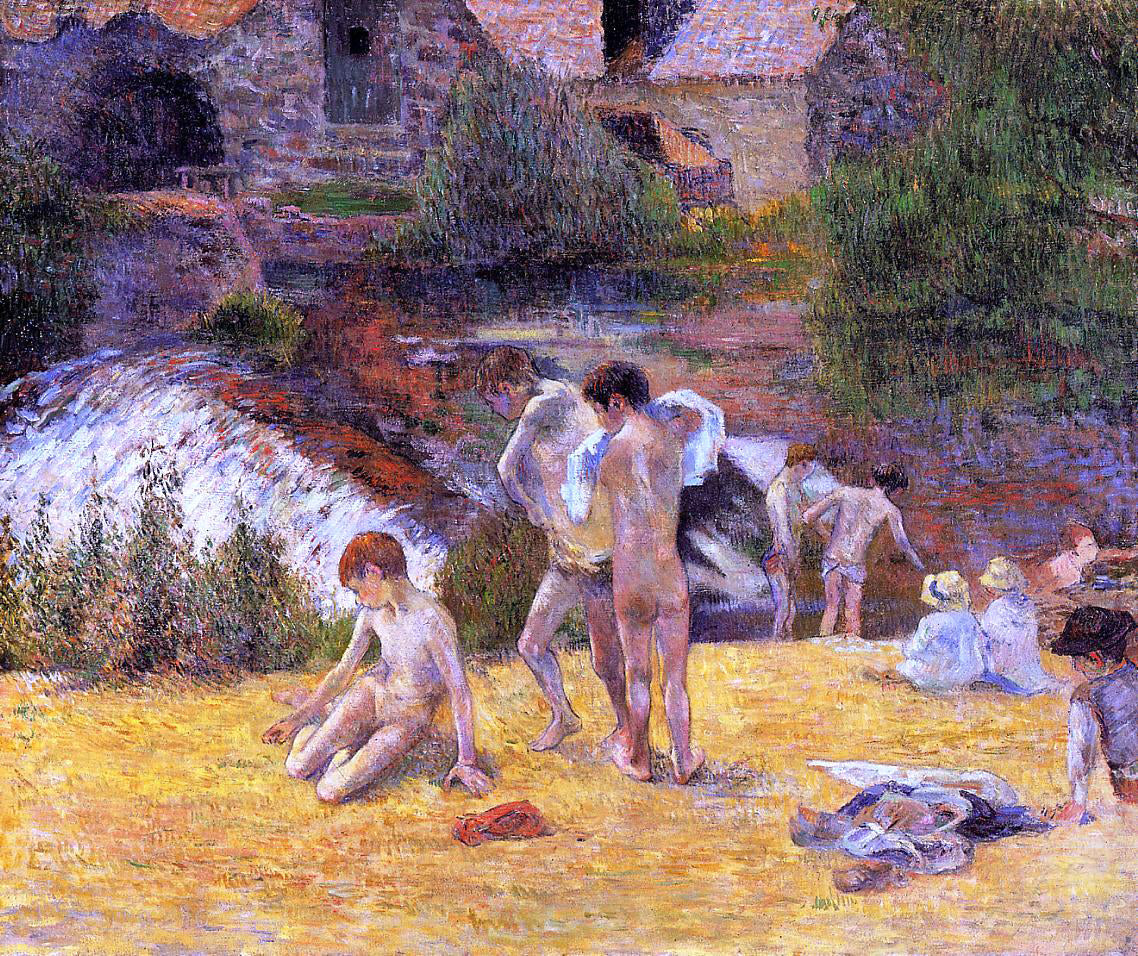 Paul Gauguin The Moulin du Bois d'Amour Bathing Place - Canvas Print