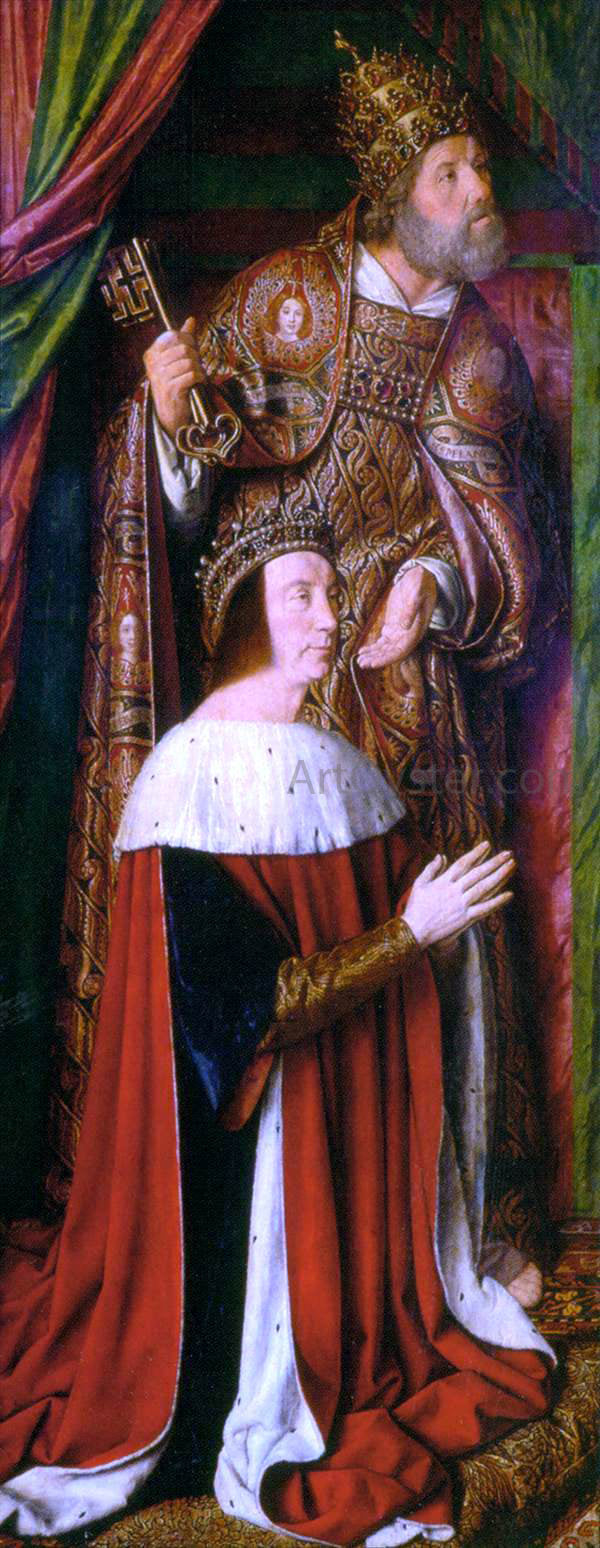 Master of Moulins The Moulins Triptych (left shutter) - Canvas Print