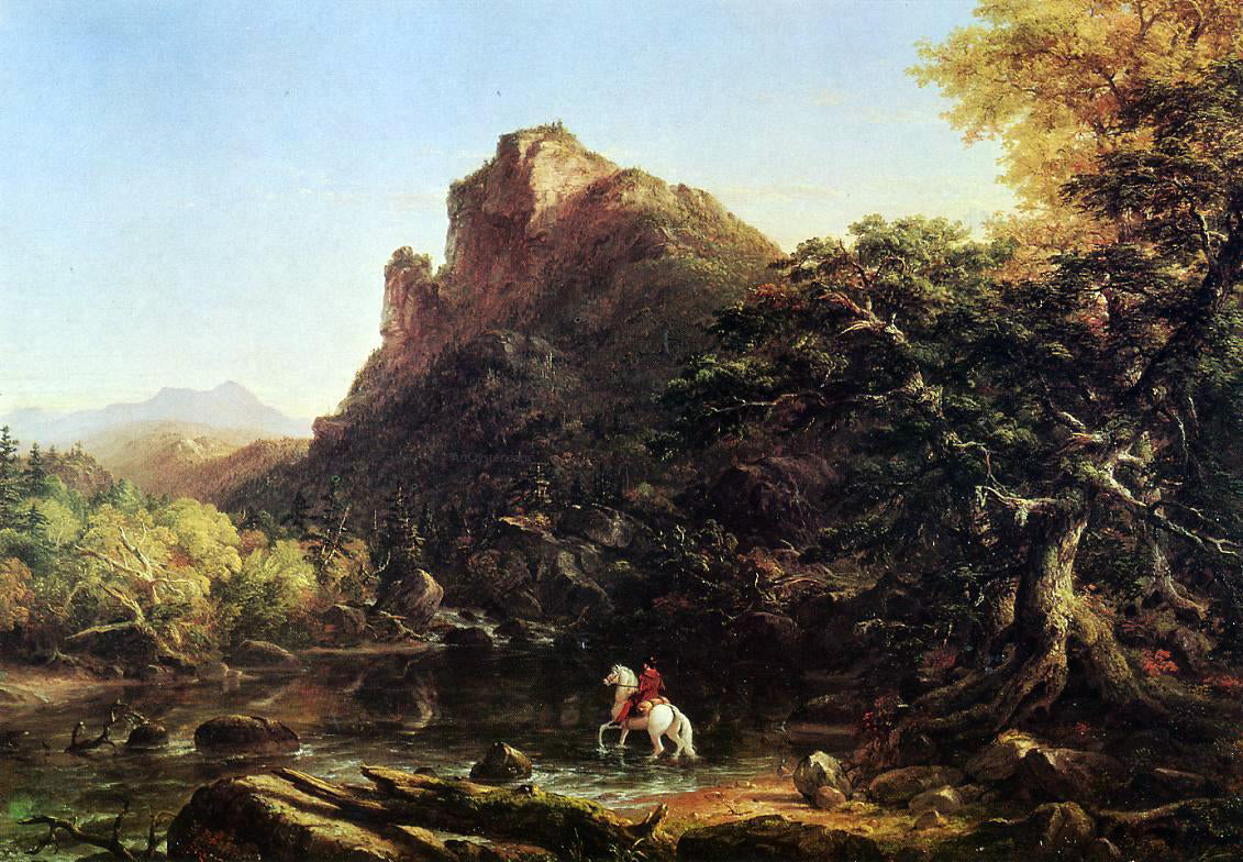 Thomas Cole The Mountain Ford - Canvas Print