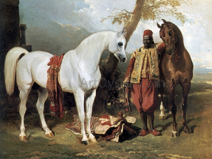 Alfred De Dreux The Mounts of Abd El Kader - Canvas Print
