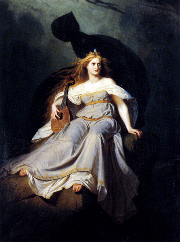 Karl Adolf Ehrhardt The Muse Of Music - Canvas Print