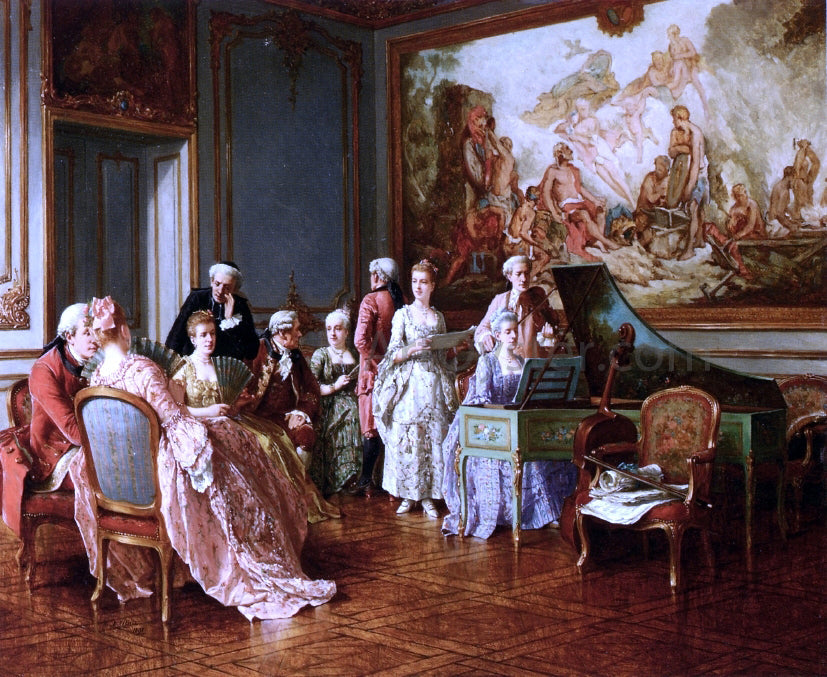 Benjamin Eugene Fichel The Music Concert - Canvas Print
