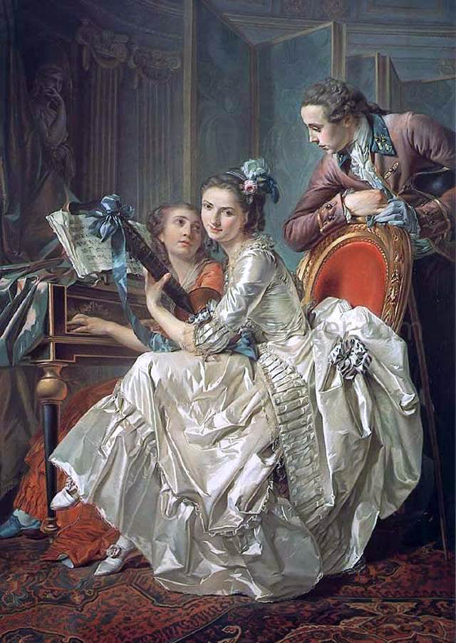 Louis-Rolland Trinquesse The Music Party - Canvas Print