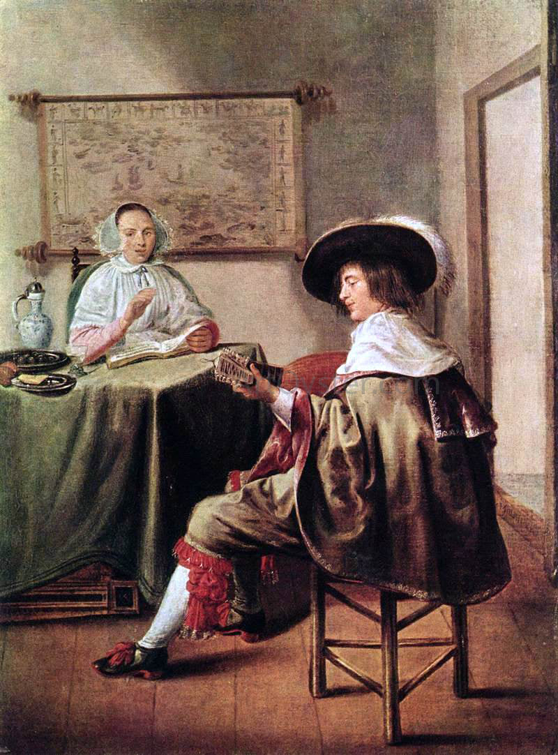 Jan Miense Molenaer The Music-Makers - Canvas Print