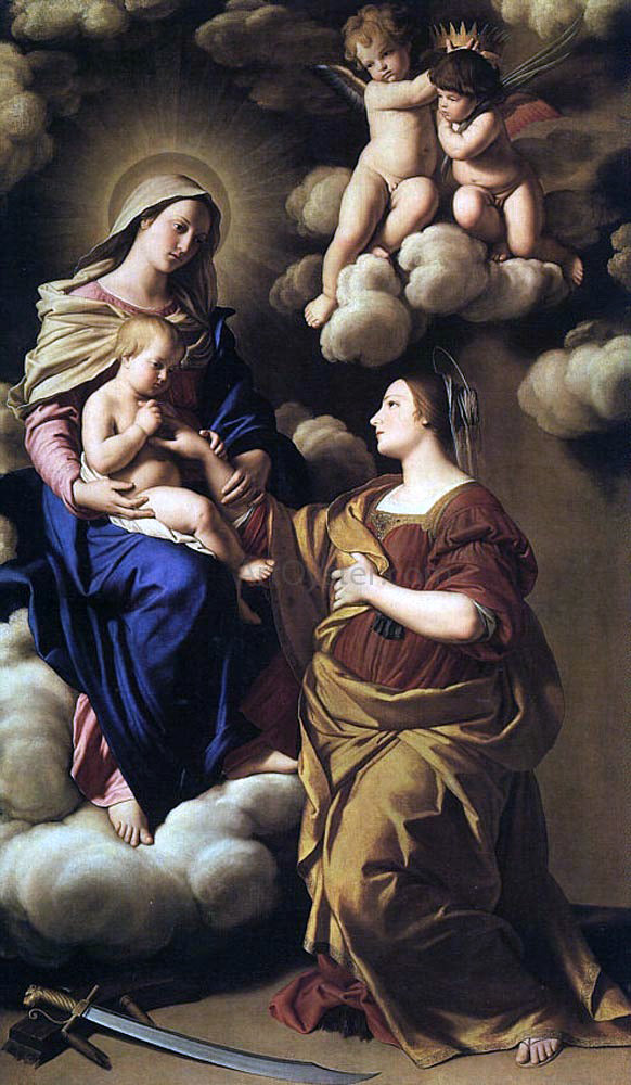 Sassoferrato The Mystic Marriage of St. Catherine - Canvas Print