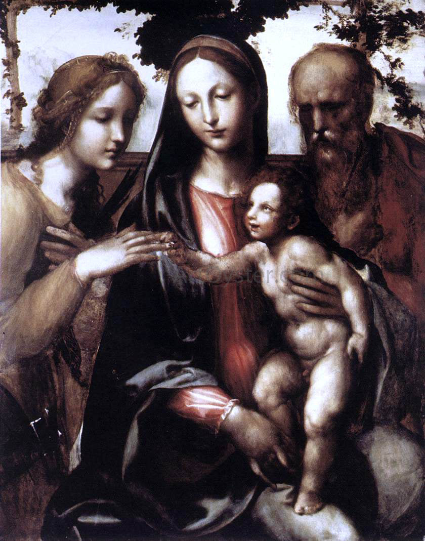 Il Sodoma The Mystic Marriage of St Catherine - Canvas Print