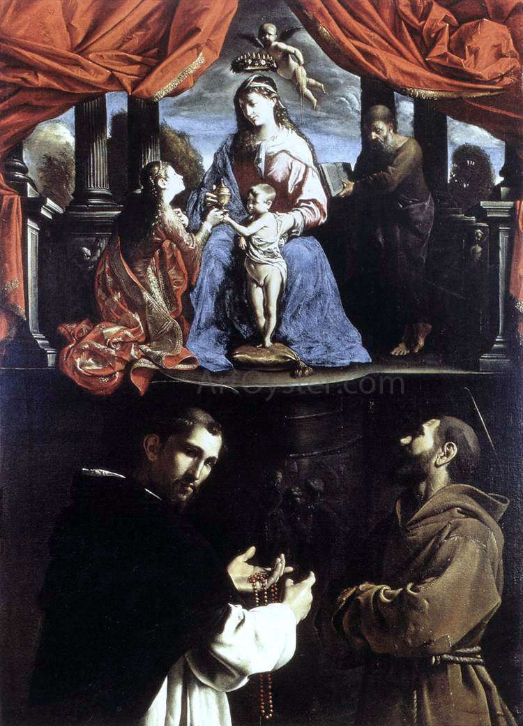 Pietro Paolini The Mystic Marriage of St Catherine of Alexandria - Canvas Print