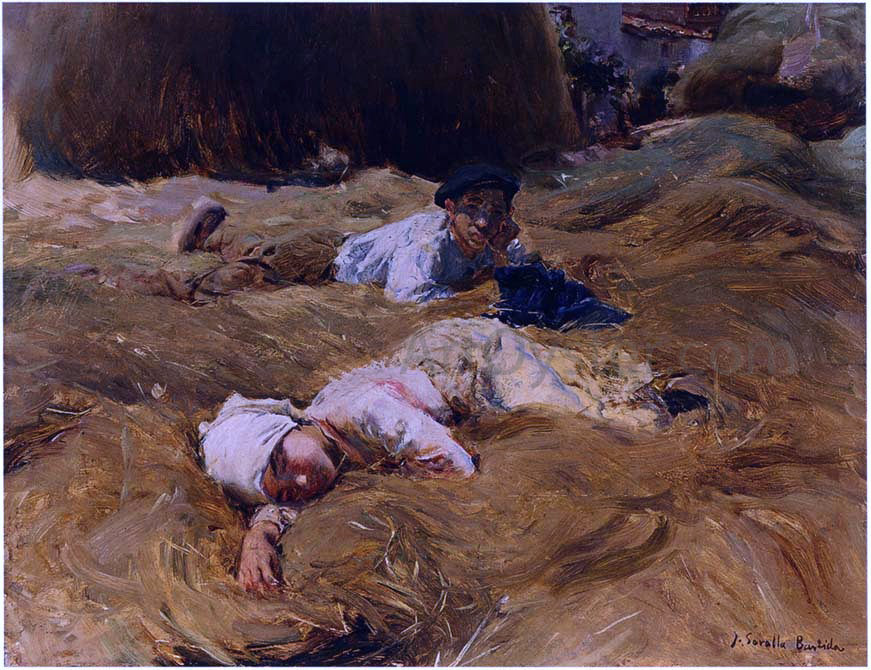 Joaquin Sorolla Y Bastida The Nap, Asturias - Canvas Print