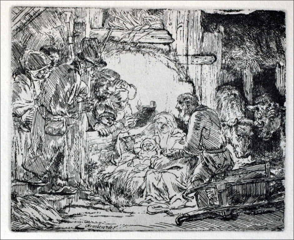 Rembrandt Van Rijn The Nativity - Canvas Print
