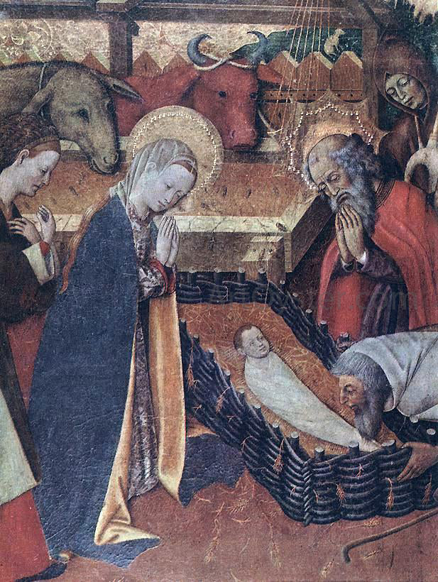 Bernat Martorell The Nativity (detail) - Canvas Print