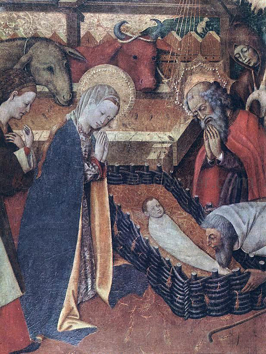 Bernat Martorell The Nativity (detail) - Canvas Print