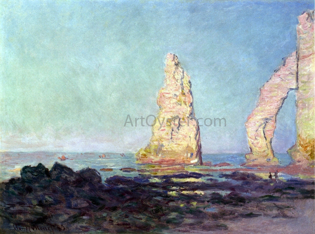 Claude Oscar Monet The Needle of Etretat, Low Tide - Canvas Print