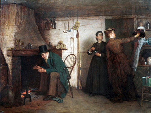 Eastman Johnson The New Bonnet - Canvas Print