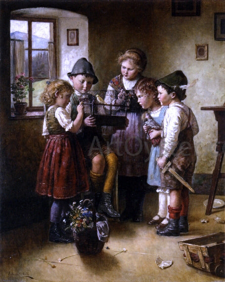 Etienne Adolphe Piot The New Pet - Canvas Print
