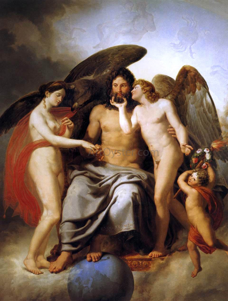 Filippo Pelagio Palagi The Nuptials of Cupid and Psyche - Canvas Print