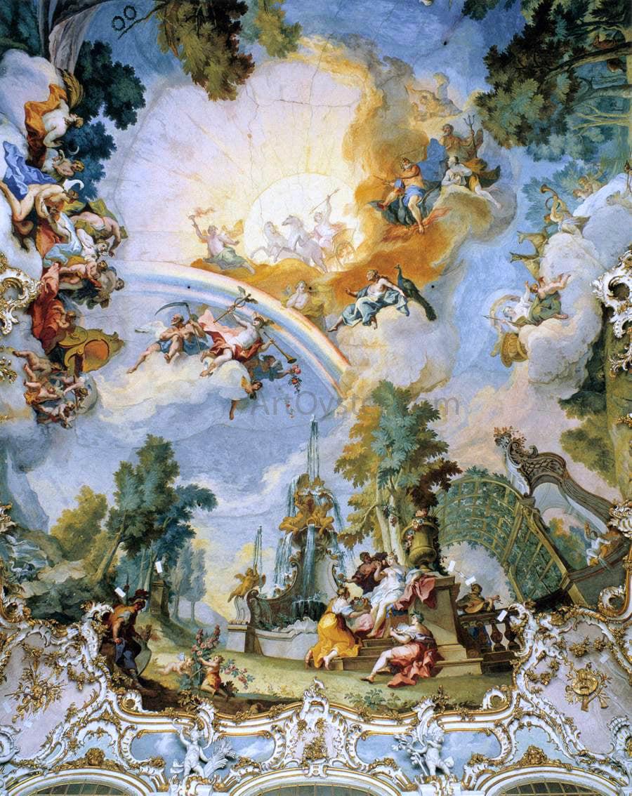 Johann Baptist Zimmermann The Nymph, as Symbol of Nymphenburg - Canvas Print