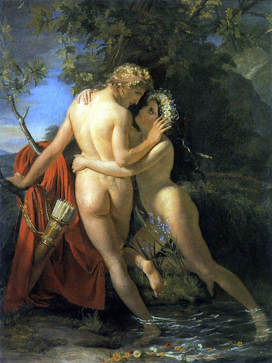 Francois-Joseph Navez The Nymph Salmacis and Hermaphroditus - Canvas Print