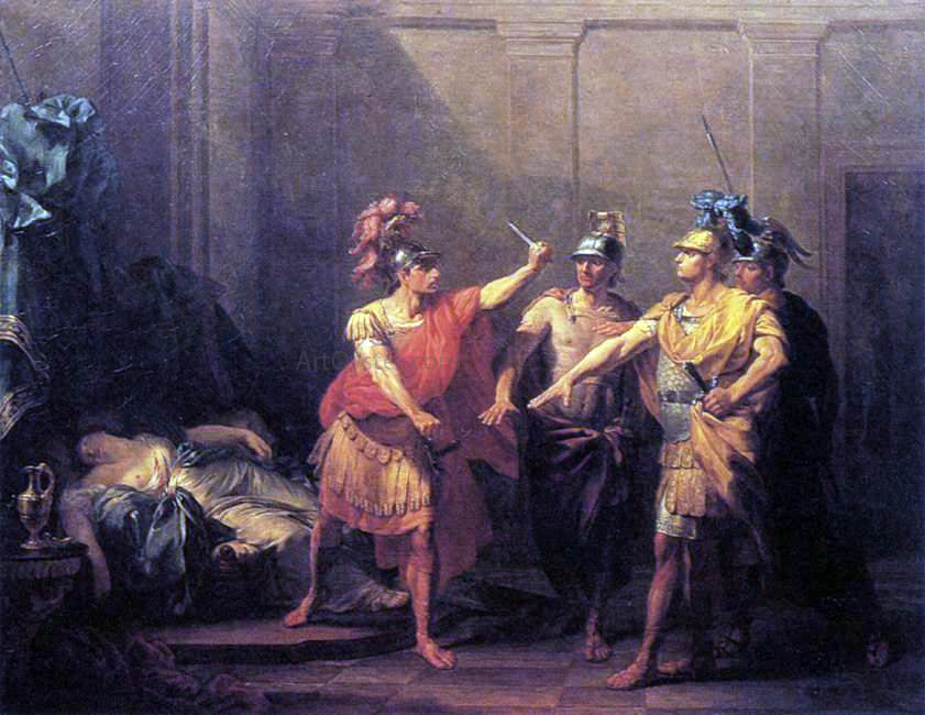 Jacques-Antoine Beaufort The Oath of Brutus - Canvas Print
