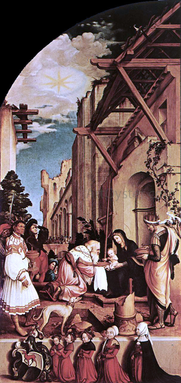The Younger Hans Holbein The Oberried Altarpiece (left wing) - Canvas Print