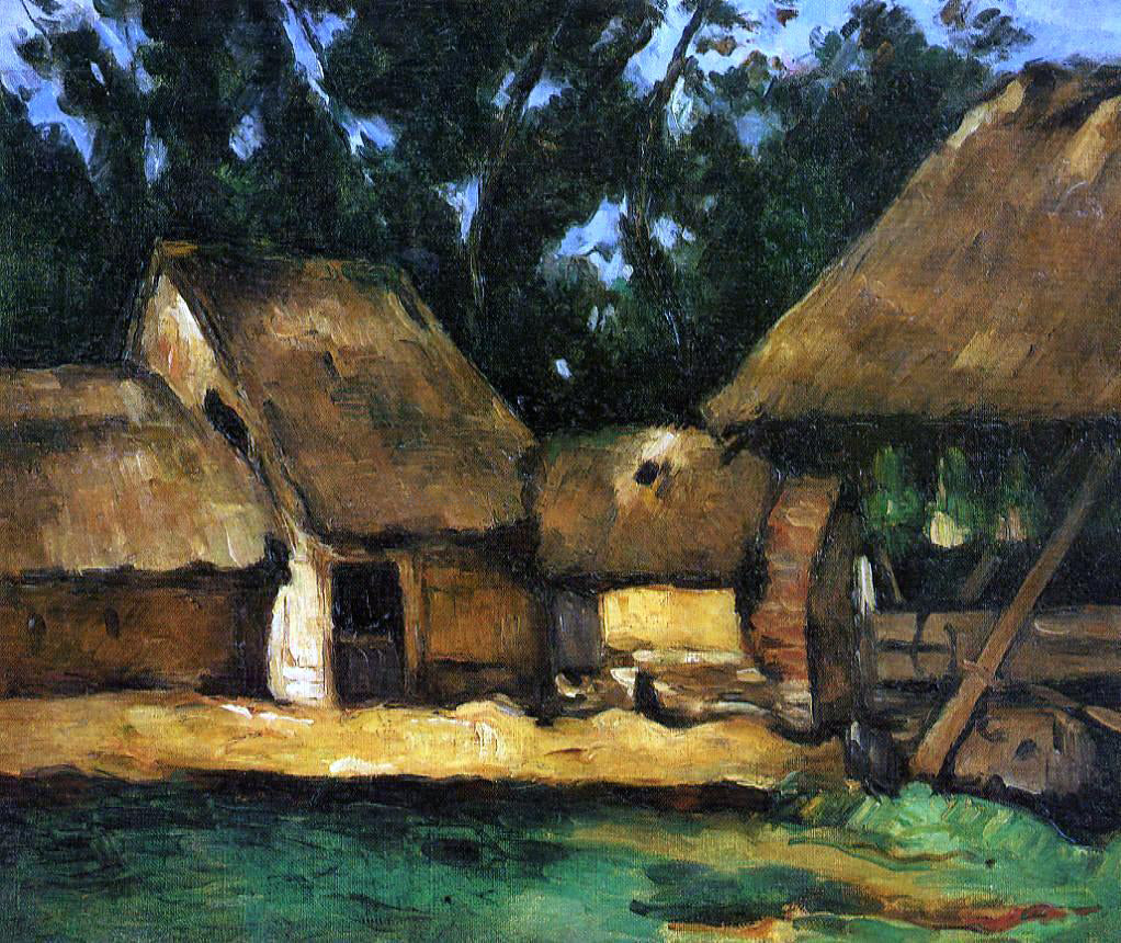 Paul Cezanne The Oilmill - Canvas Print
