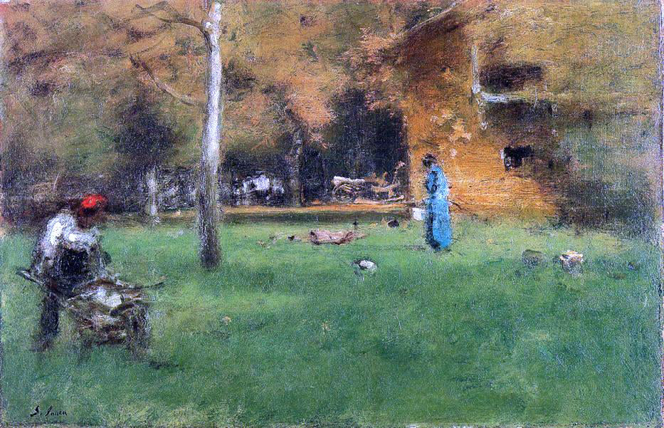 George Inness The Old Barn - Canvas Print