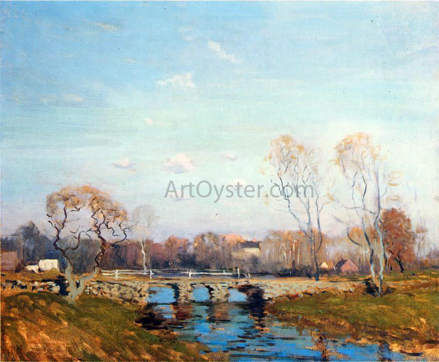 Arthur Clifton Goodwin The Old Bridge at Bridgewater, Massachusetts - Canvas Print