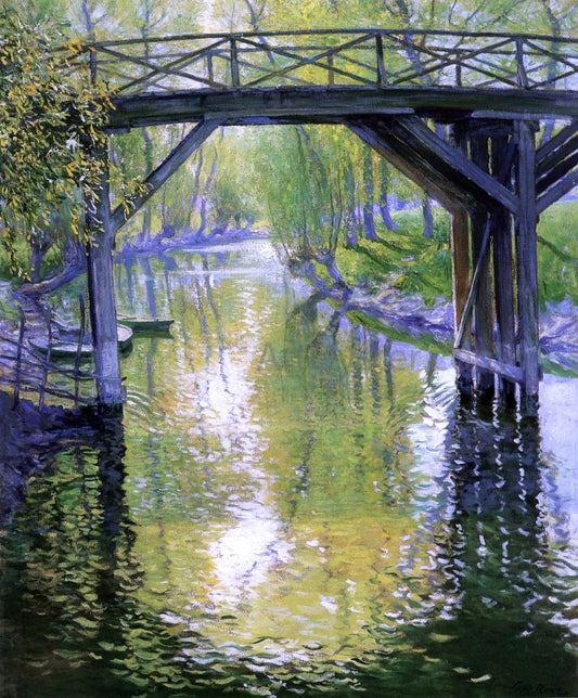 Guy Orlando Rose The Old Bridge, France - Canvas Print