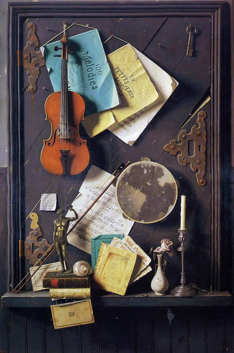 William Michael Harnett The Old Cupboard Door - Canvas Print