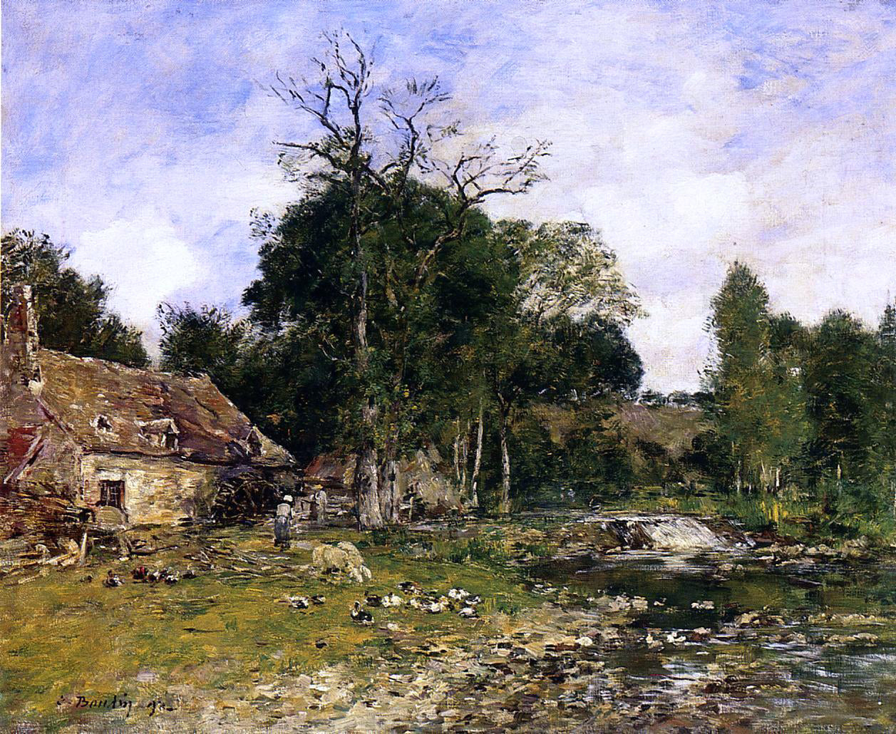 Eugene-Louis Boudin The Old Mill at Saint-Ceneri - Canvas Print