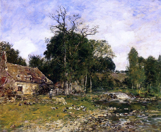 Eugene-Louis Boudin The Old Mill at Saint-Ceneri - Canvas Print