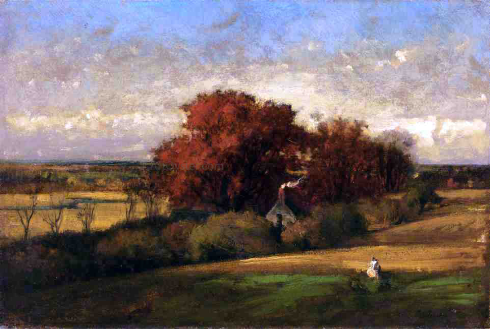 George Inness The Old Oak - Canvas Print