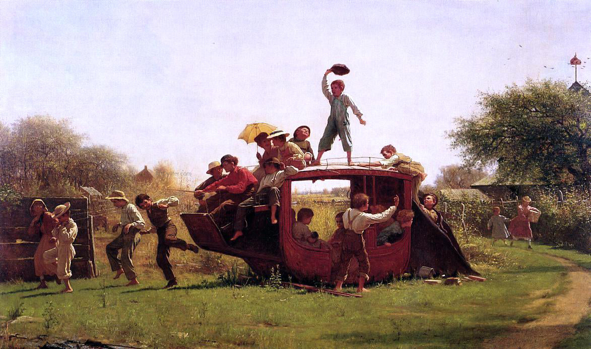Eastman Johnson The Old Stage Coach - Canvas Print