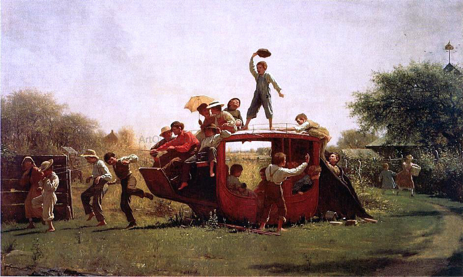 Eastman Johnson The Old Stagecoach - Canvas Print