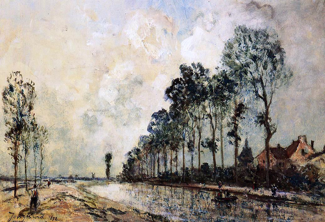 Johan Barthold Jongkind The Oorcq Canal, Aisne - Canvas Print