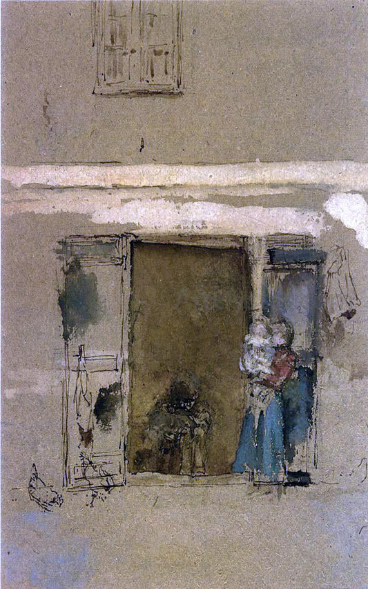James McNeill Whistler The Open Door - Canvas Print