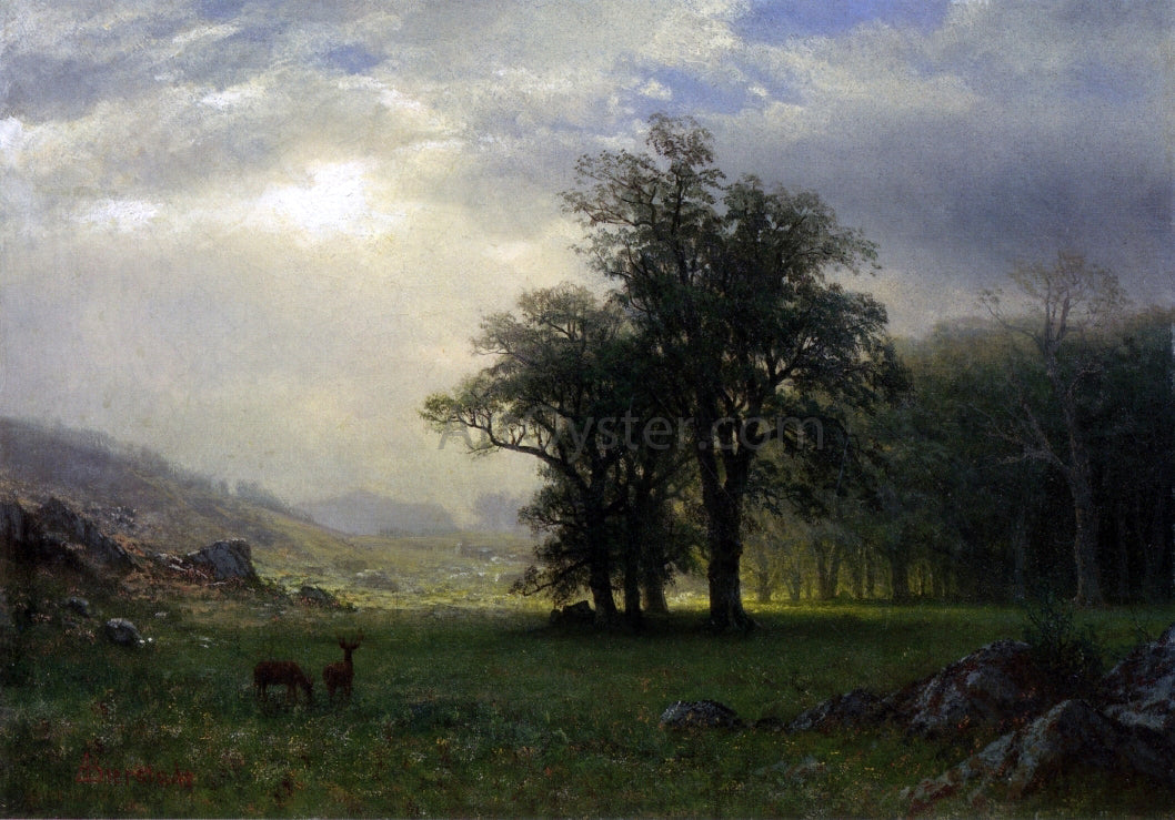 Albert Bierstadt The Open Glen - Canvas Print