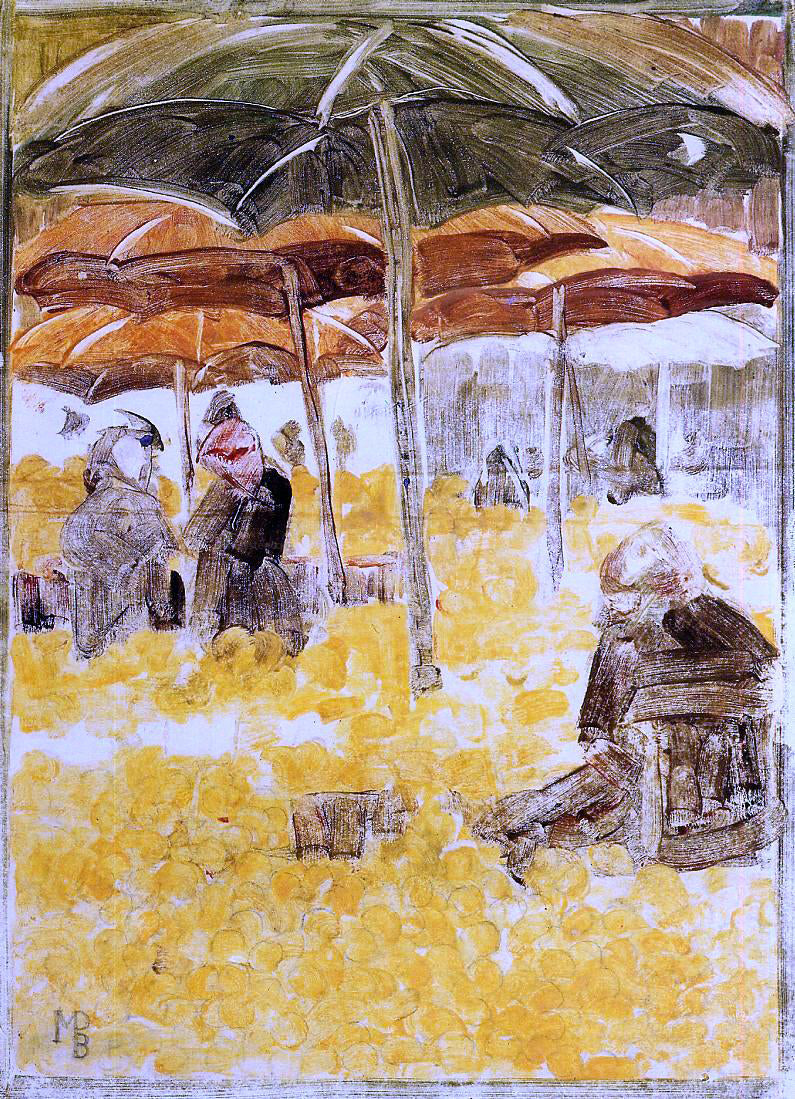 Maurice Prendergast The Orange Market - Canvas Print