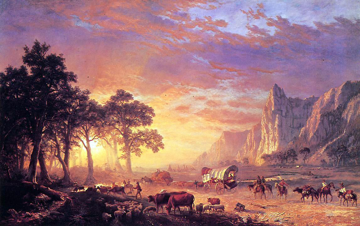 Albert Bierstadt The Oregon Trail - Canvas Print