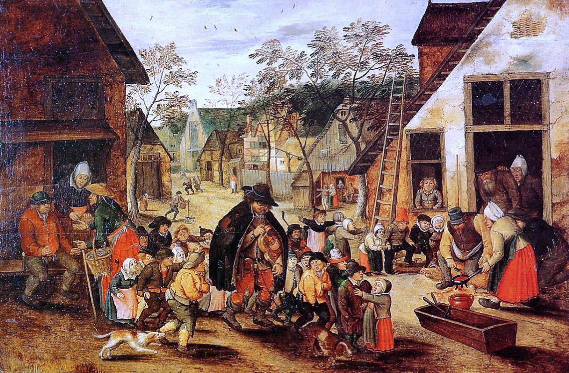 The Younger Pieter Bruegel The Organ Grinder - Canvas Print