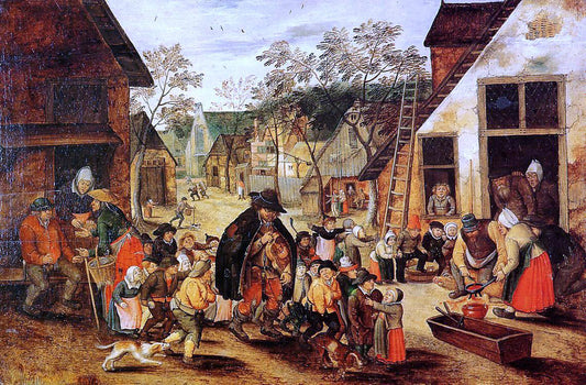The Younger Pieter Bruegel The Organ Grinder - Canvas Print