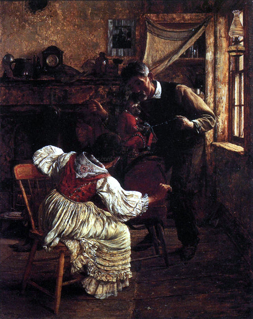 Charles Xavier Harris The Organ Grinder - Canvas Print