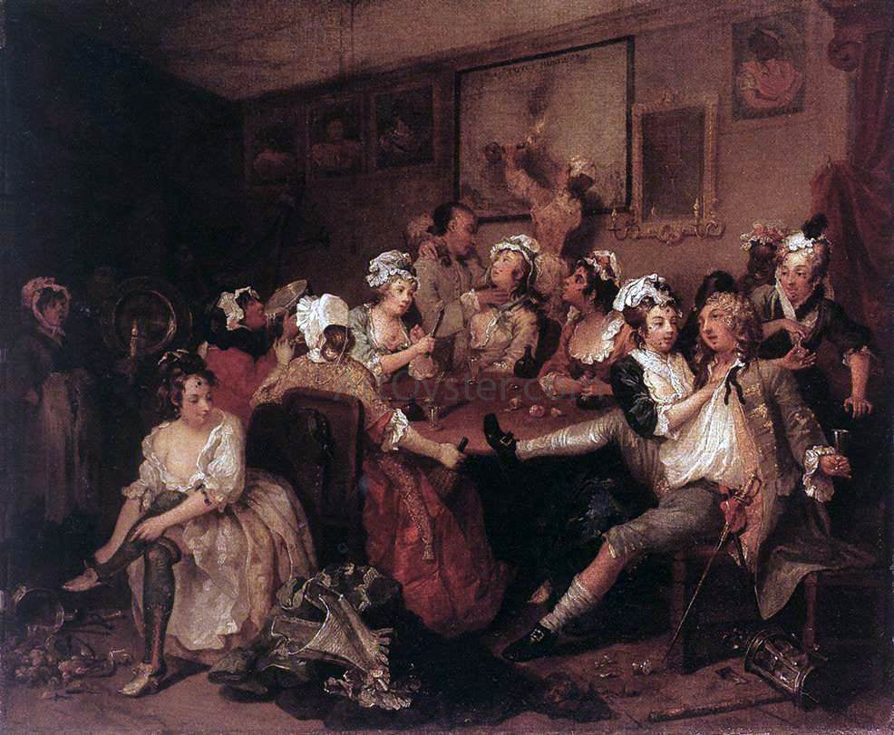 William Hogarth The Orgy - Canvas Print