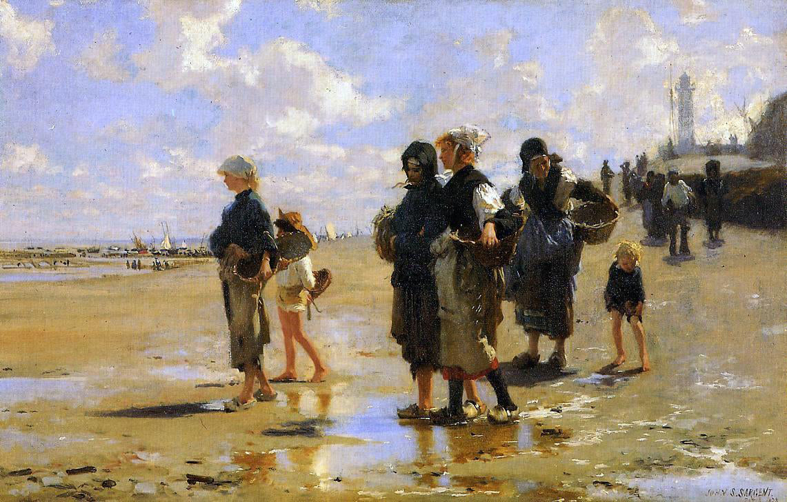 John Singer Sargent The Oyster Gatherers of Cancale - Canvas Print