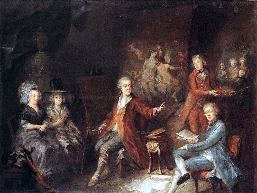 Martin Johann Schmidt The Painter and His Family - Canvas Print