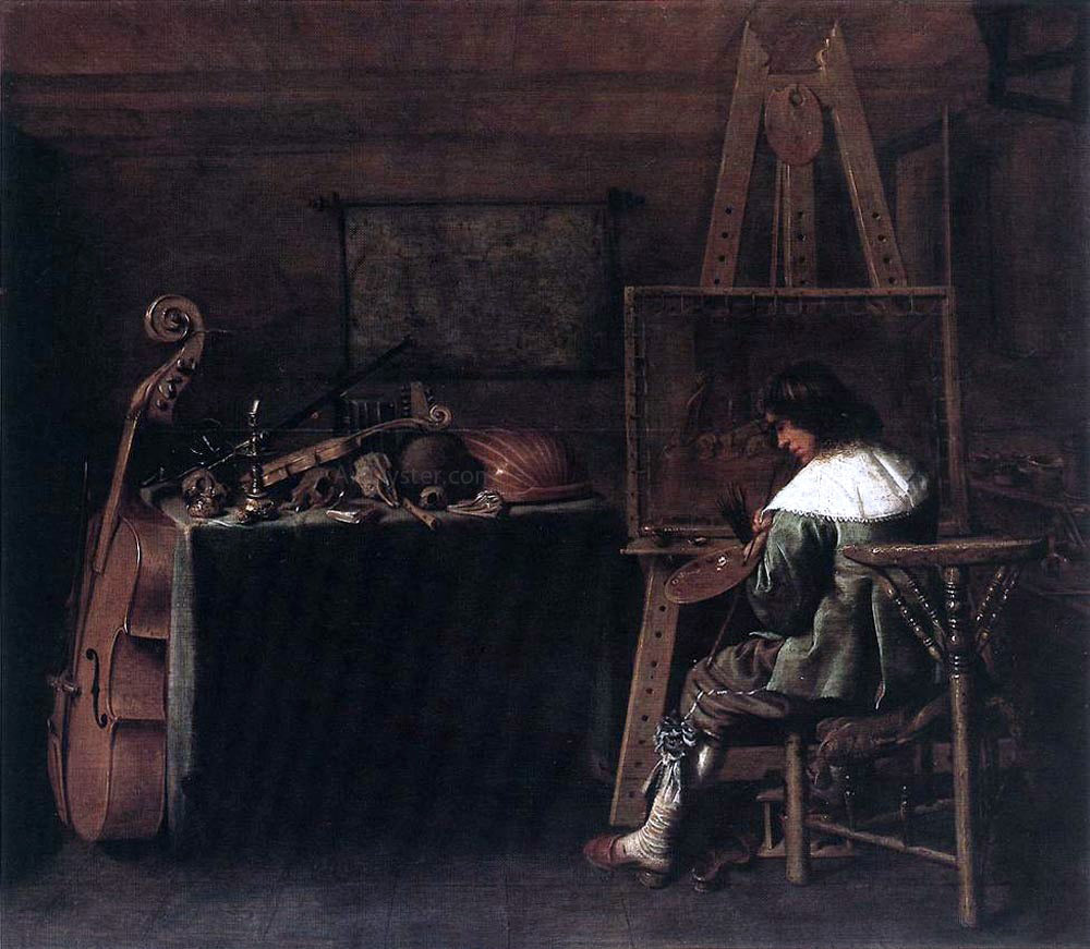 Hendrick Gerritsz Pot The Painter in his Studio - Canvas Print